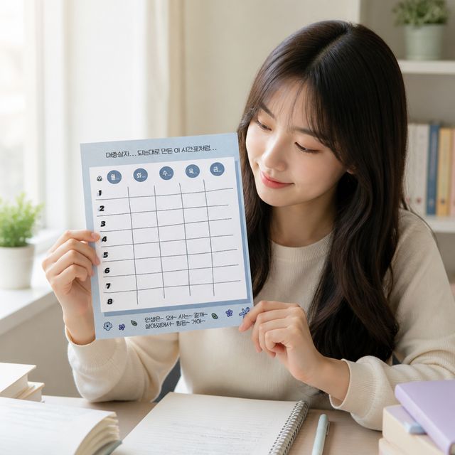 하루 일과표 시간표 스티커 학생 학원 공시생 월간 계획표 일정표 문구