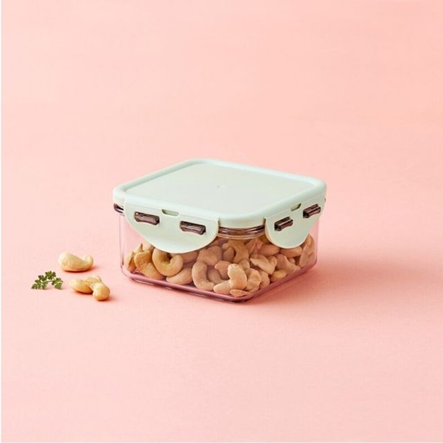 락앤락 비스프리 트라이탄 밀폐용기 투명 420ml 정사각형 - 이미지 1