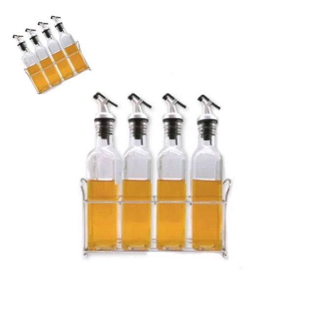 글라스 오일병 500ml 4P세트 투명오일병 기름병 업소용오일통 참기름공병