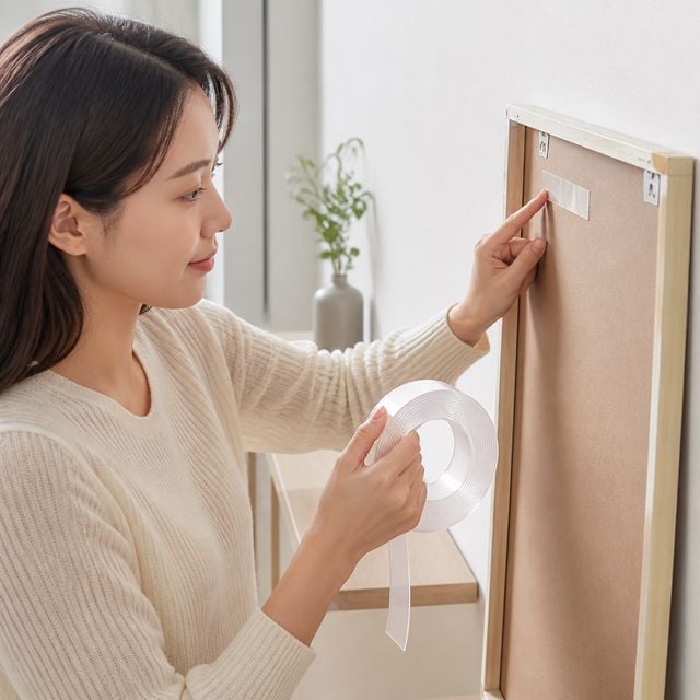 투명 실리콘 양면테이프 벽면 부착 인테리어 보수 접착 테이프