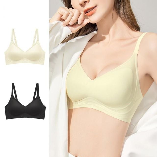 노와이어 새가슴 뽕브라 여성 편한 2컬러 심리스속옷 심리스속옷 업 편한 저중심 볼륨 브래지어