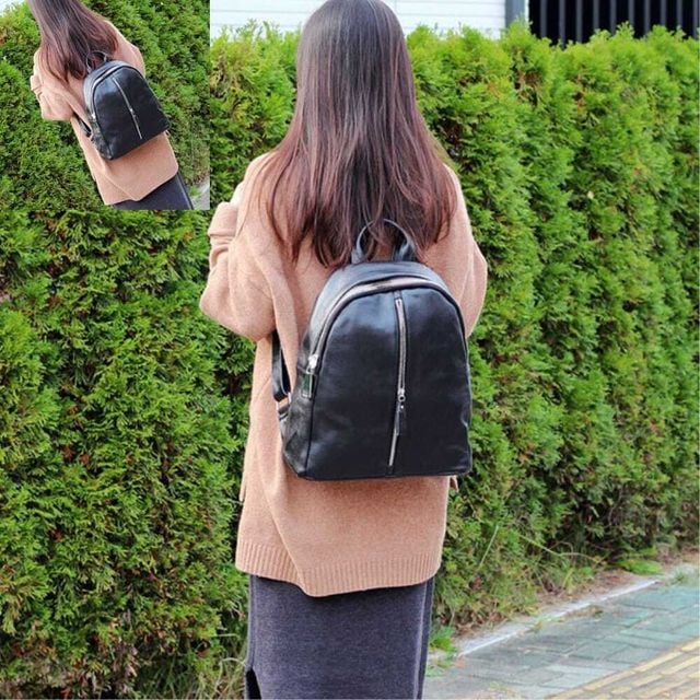 케이 소가죽 백팩 남성가죽백팩 미니멀소형 가방슬림 노트북수납