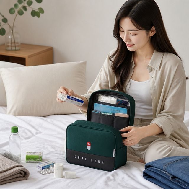 가방 보관함 여행용 파우치 상자 수납 보관 용기 - 이미지 1