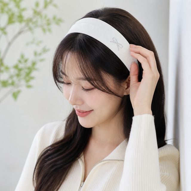 골지 리본 머리띠 헤어밴드 4컬러 헤어액세서리 밴드 - 이미지 1