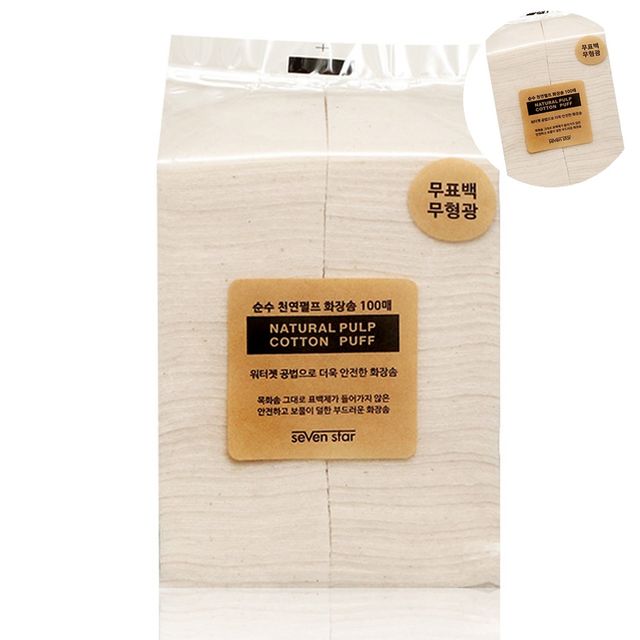 두꺼운화장솜 무표백화장솜 화장솜 100매