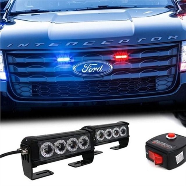 자동차 led 경광등 12V 자동차 led 경고등 차량용 스트로브 싸이키 후미 보조 조절 사고 램프 비상