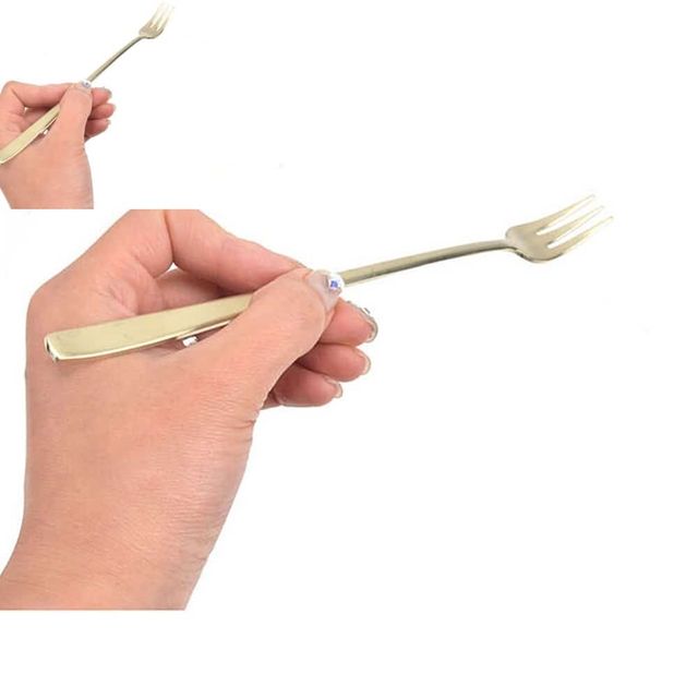 티타늄도금 스텐 롱 티포크 디저트포크 디저트커트러리 카페커트러리 커틀러리