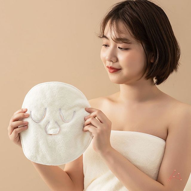 얼굴 찜질 얼굴온찜질 극세사타월 - 이미지 4