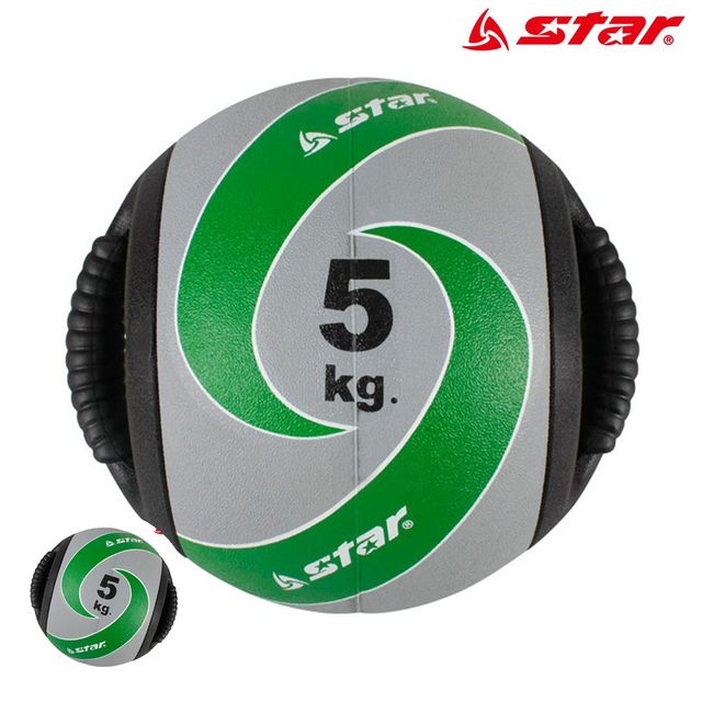 헬스도구 웨이트볼 듀얼핸들 메디슨 볼 5kg