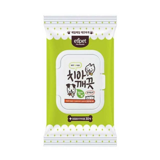 에티펫 치카치카 치아 깨끗 물티슈 30매 1개