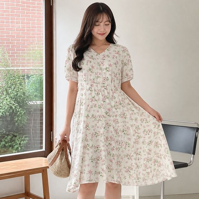 여성 하객룩 나들이룩 데일리 원피스 퍼스트러브 - 이미지 1