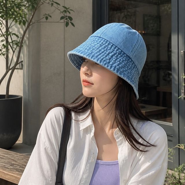 여성 버킷햇 데님 사파리모자 나들이 외출용 모자