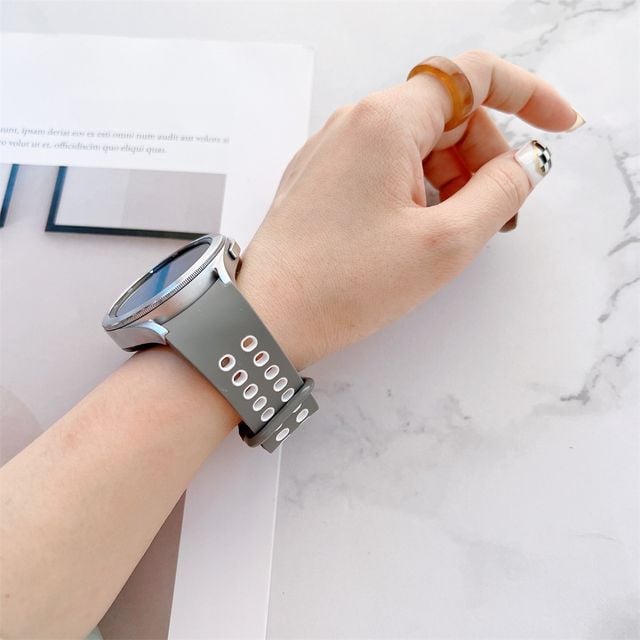 갤럭시워치6 날개형 마린 스포츠밴드 투톤 실리콘 스트랩 40mm 44mm - 이미지 4