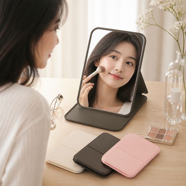 접이식 거울 미니 탁상용 화장대 메이크업 휴대용 소형 손거울