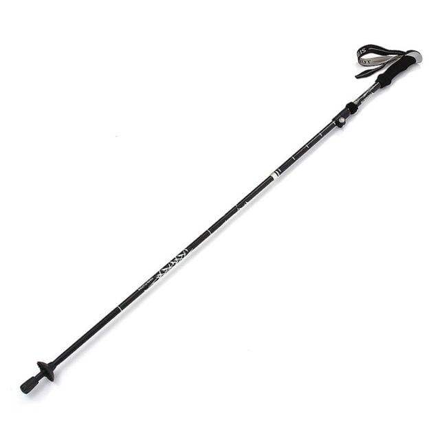 길이조절 5단 접이식 등산스틱 130cm 블랙
