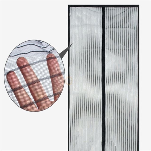 출입문 모기장 100x210cm 블랙 자석식방충망 방문모기장 출입문방충망