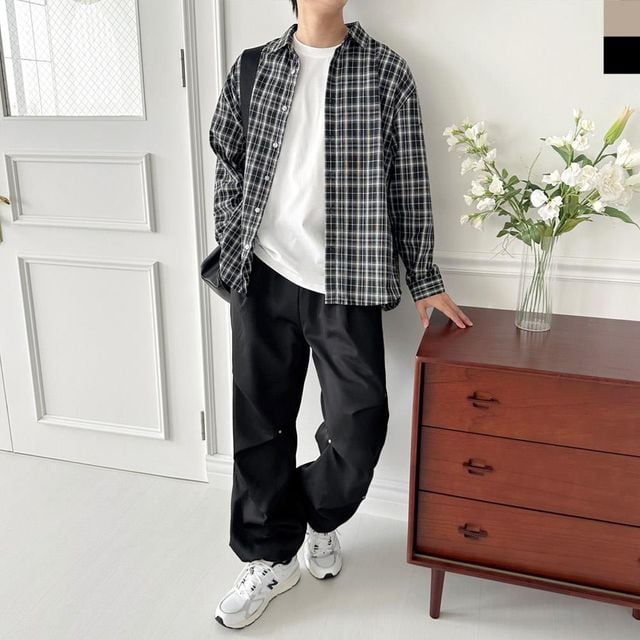 데일리 신상 줄무늬 가을 빅사이즈 솔리드 신상셔츠