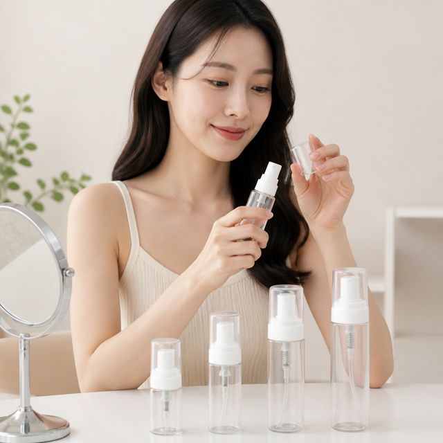화장품 버블 용기 펌프 공병 30ml 미스트 디스펜서 소형 케이스