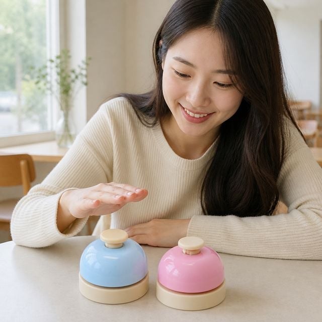 원형 식당 탁상벨 게임용 색상 콜벨 보드게임 - 이미지 1