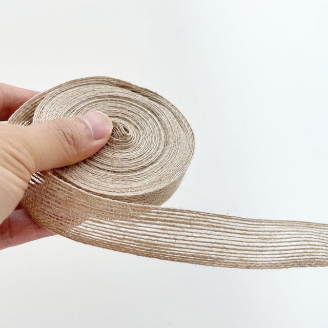 마 황마 리본 끈 15mm - 이미지 2