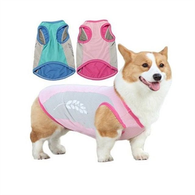 강아지 여름 조끼 4XL 강아지 쿨링 조끼 반려동물 메쉬 대형견 산책용 반사 냉감 쿨소재