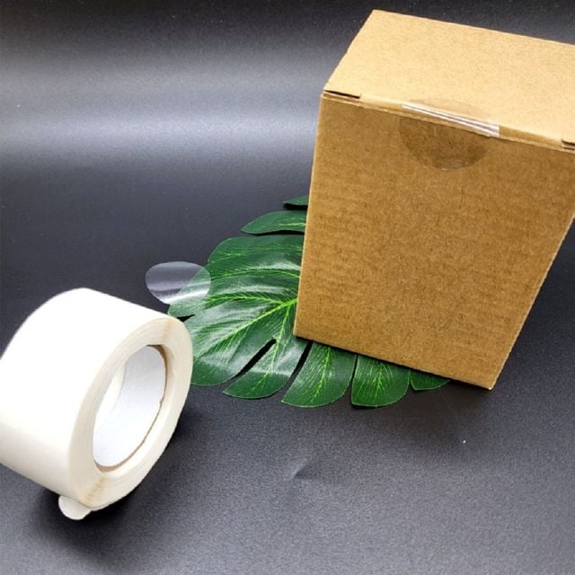 원형 투명 포장 롤 스티커 2.5cm