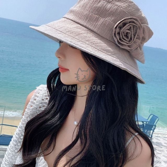 바캉스모자 암막UV차단모자 버킷햇 인디핑크