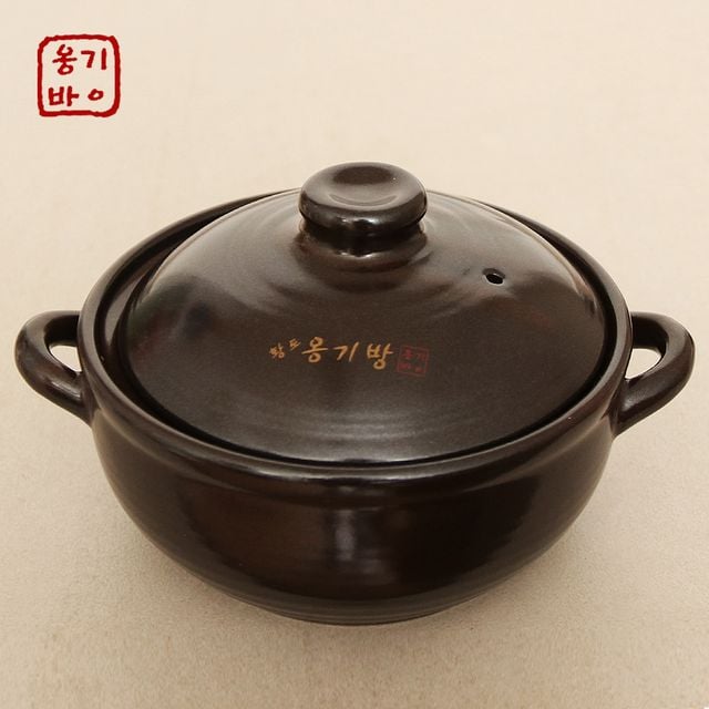 황토 옹기방 내열냄비 대 내열토기 뚝배기 대형 직화용