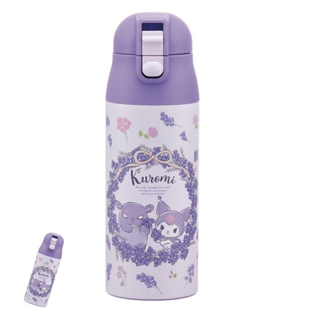 어린이텀블러 키즈텀블러 물병 쿠로미 플라워리스 스테인레스 보온 보냉 보틀 360ml