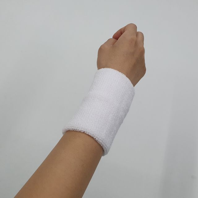 스포츠 땀흡수 손목아대 10cm 화이트 - 이미지 2