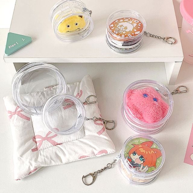 미니 PVC 파우치 키링 인형 캔뱃지 굿즈 - 이미지 1