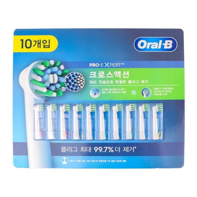 크로스액션 전동칫솔용 리필모 10개입