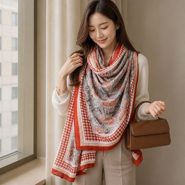 여성 목도리 롱 스카프 180X70 비스코스 5color - 이미지 1