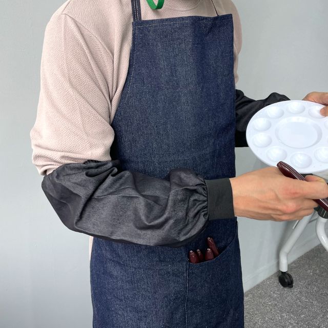 데님 앞치마 목공 공방 용접 작업용 포켓 앞치마 - 이미지 5