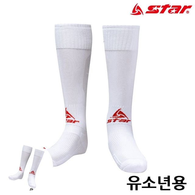 풋살양말 축구긴양말 축구 스타킹 유소년 화이트레드