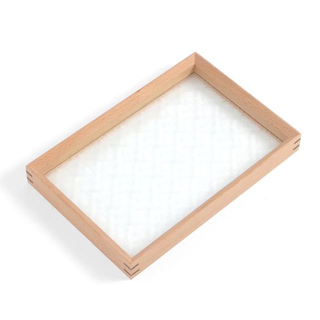 플라워 유리트레이 30x20cm 내추럴
