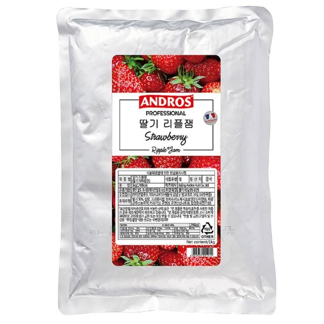 딸기 과육이 쏙쏙 앤드로스 딸기 리플잼 1kg