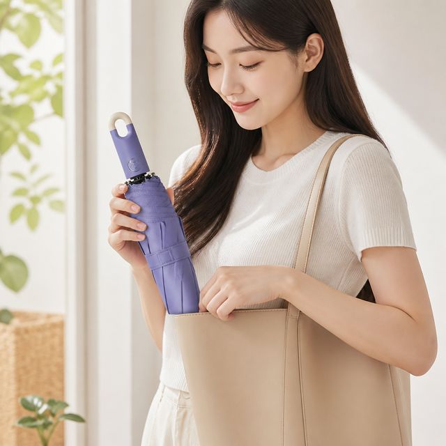 3단 자동 양우산 자외선차단 양산 가벼운 햇빛가리기 접이식우산 휴대용 우산 - 이미지 1