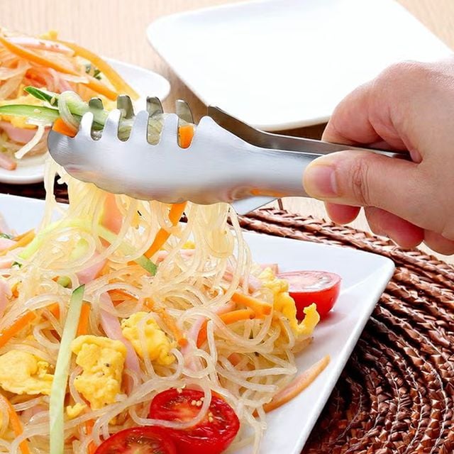 일본산 츠바메 바닥에 닿지않는 스텐 테이블 집게 2P 샐러드 파스타 - 이미지 3