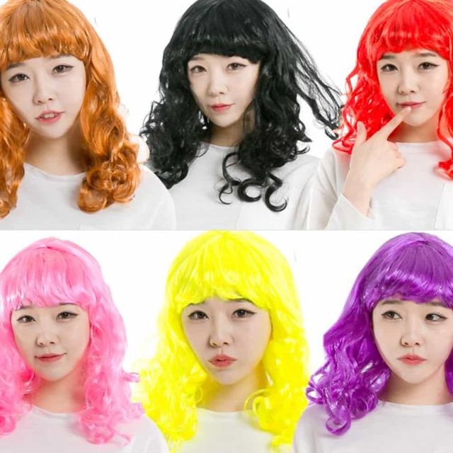 뱅웨이가발 코스프레가발 빨간색가발