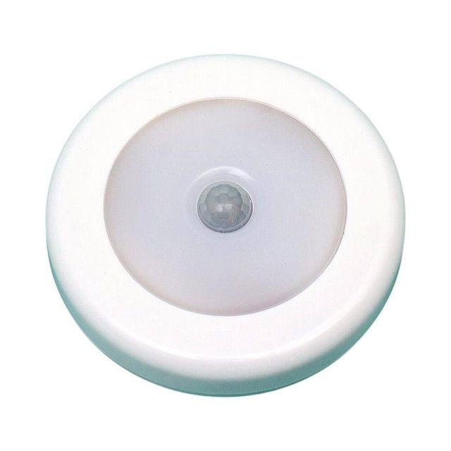 동작감지 LED 무선 센서등 (원형 웜색 화이트)