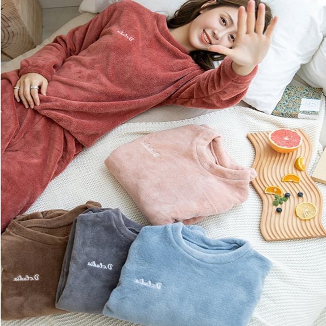 여자 파자마세트 수면잠옷세트 극세사 5컬러 부들부들
