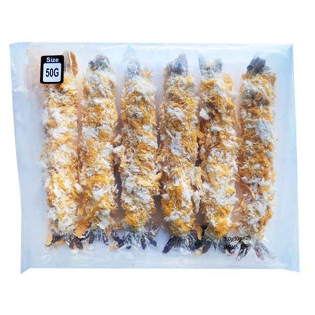 겉바속촉 냉동 빵가루 튀김용 새우 50g 6미 300g
