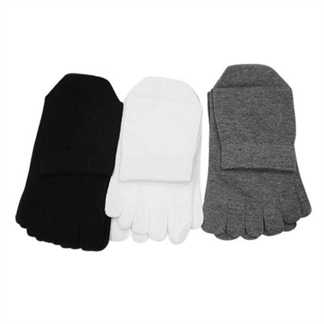 남성 중목 양말 중목 양말 캐주얼 데일리 편안한 스판 단색 무지 발가락 운동