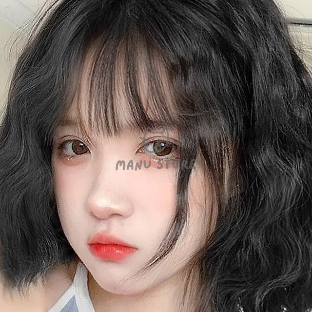 자연스러운가발 여자가발 단발머리 통가발 블랙