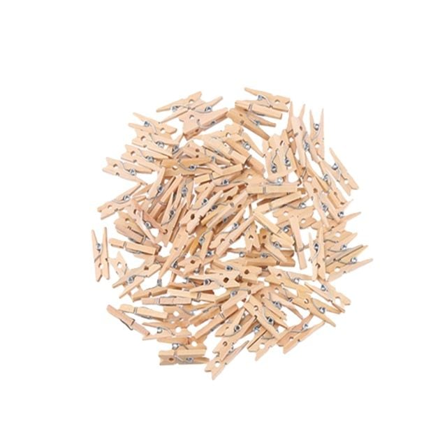 사진 메모걸이 미니 나무집게 100p세트 2.5cm 작은나무집게 사진걸이 사진집게