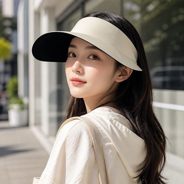 무봉제 심리스 선캡 남녀공용, 자외선 차단 여름 버킷햇 - 이미지 1