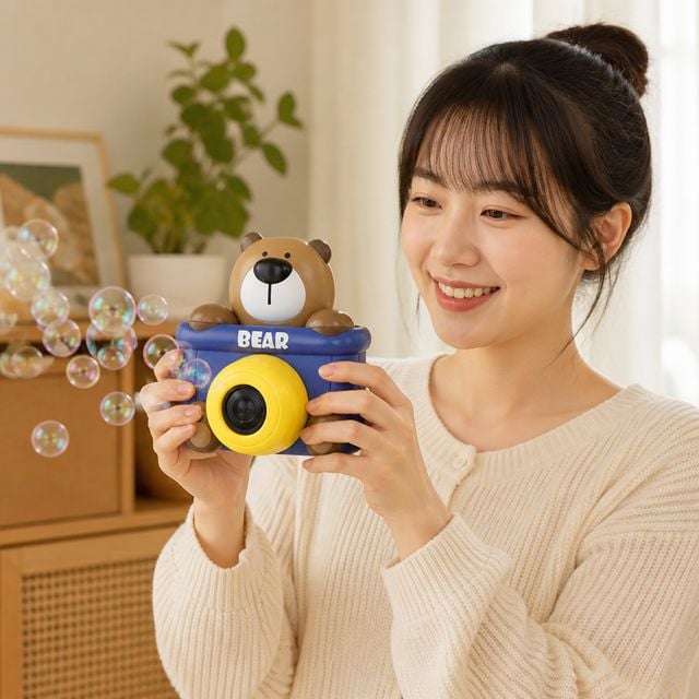 버블건 장난감 곰돌이 모양 놀이 버블 1P 비눗방울 완구 - 이미지 1