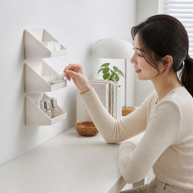 책상 서랍 보관함 미니 수납 정리함 부착식 소품 정리대 보관통