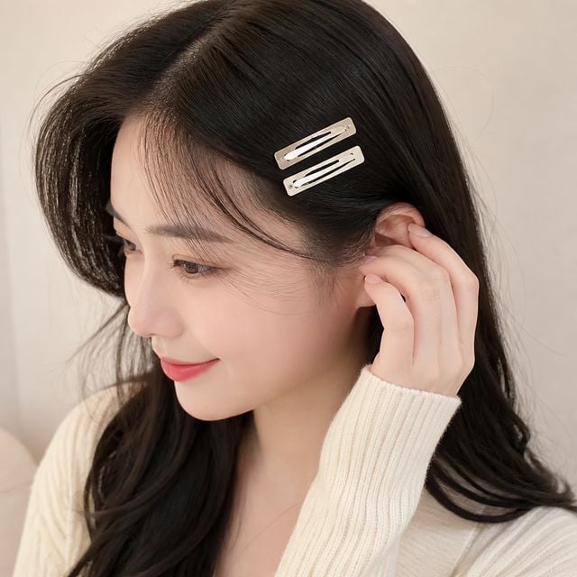 미니 똑딱핀 헤어 액세서리 일자 머리핀 여성 옆머리 고정 클립 DIY 핀대 핀꾸 - 이미지 1